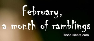 Month of ramblings
